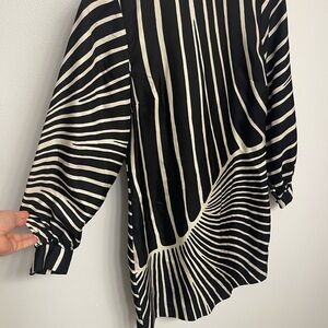 Trina Turk Black and White Striped Dress